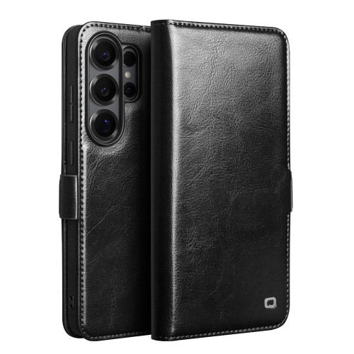 QIALINO Eleganckie Skórzane Etui do Samsung Galaxy S26 Ultra czarne