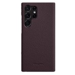 MELKCO Skórzane Etui Obudowa Plecki do Samsung Galaxy S23 Ultra fioletowe