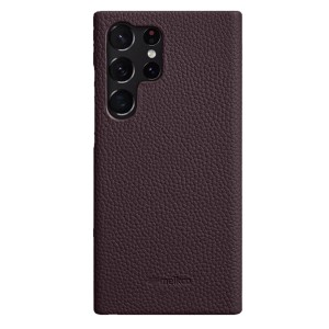 MELKCO Skórzane Etui Obudowa Plecki do Samsung Galaxy S23 Ultra fioletowe