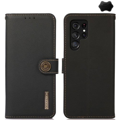 KHAZNEH Skórzane Etui do Samsung Galaxy S26 Ultra czarne