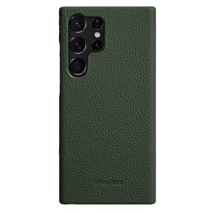 MELKCO Skórzane Etui Obudowa Plecki do Samsung Galaxy S23 Ultra zielone