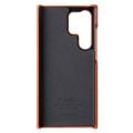 MELKCO Skórzane Etui Obudowa Plecki do Samsung Galaxy S23 Ultra czerwone