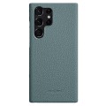 MELKCO Skórzane Etui Obudowa Plecki do Samsung Galaxy S26 Ultra niebieskie