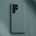 MELKCO Skórzane Etui Obudowa Plecki do Samsung Galaxy S26 Ultra niebieskie