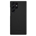 MELKCO Skórzane Etui Obudowa Plecki do Samsung Galaxy S23 Ultra czarne
