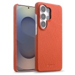 MELKCO Skórzane Etui do Samsung Galaxy S26 Ultra pomarańczowe