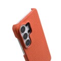 MELKCO Skórzane Etui do Samsung Galaxy S26 Ultra pomarańczowe