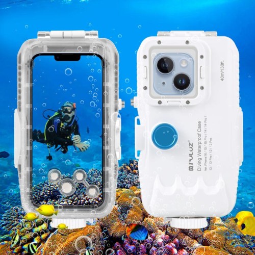 PULUZ Wodoszczelne 40m Etui Obudowa do iPhone 13 / 13 Pro