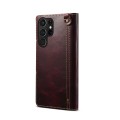 Denior Skórzane Etui Pokrowiec do Samsung Galaxy S26 Ultra bordowy