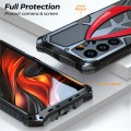 Pancerne Etui Obudowa LUPHIE do Samsung Galaxy S26 Ultra czarno-czerwona