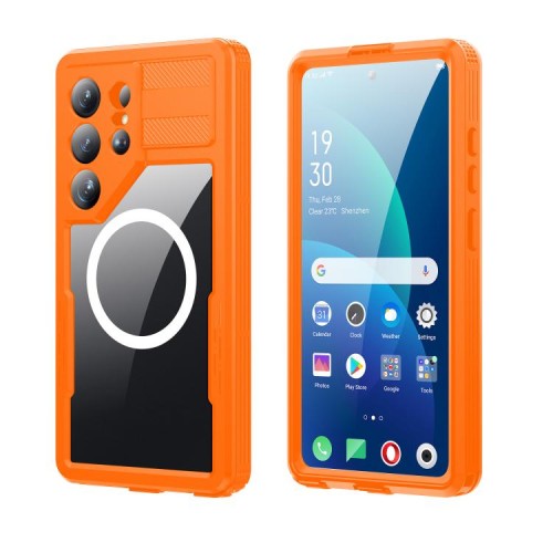 RedPepper Magnetyczna Wodoszczelna Obudowa do Samsung Galaxy S26 Ultra pomarańczowa