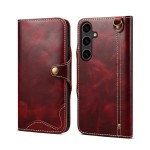 Denior Skórzane Etui Pokrowiec do Samsung Galaxy S26+ bordowe