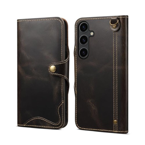 Denior Skórzane Etui Pokrowiec do Samsung Galaxy S26+ czarne