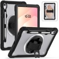 Mocne Etui z Uchwytem i Paskiem do Samsung Galaxy S11 czarno-transparentne