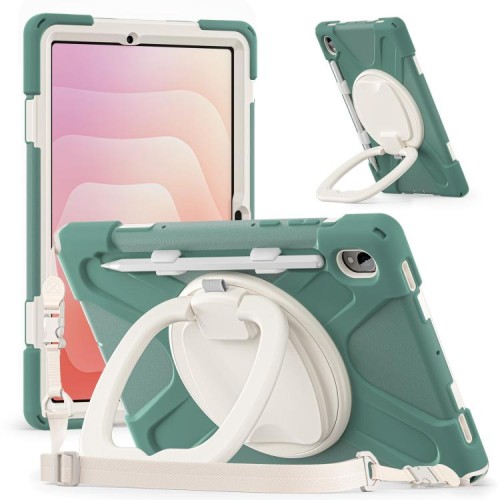Solidne Pancerne Etui z Uchwytem i Paskiem do Samsung Galaxy S11 zielone