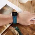 Skórzany Mocny Pasek do Apple Watch 42/44mm niebieski