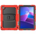Pancerne Etui z Podstawką i Paskiem do Lenovo Tab 10.1 2025 czerwone