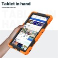 Pancerne Etui z Podstawką i Paskiem do Lenovo Tab 10.1 2025 pomarańczowe