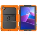 Pancerne Etui z Podstawką i Paskiem do Lenovo Tab 10.1 2025 pomarańczowe