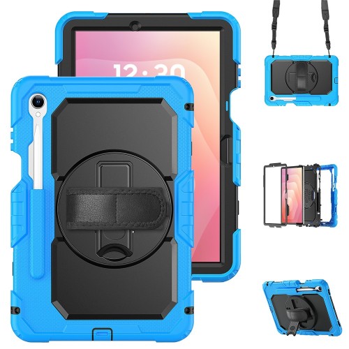 Pancerne Etui z Osłoną Ekranu do Samsung Galaxy Tab S11 niebieskie