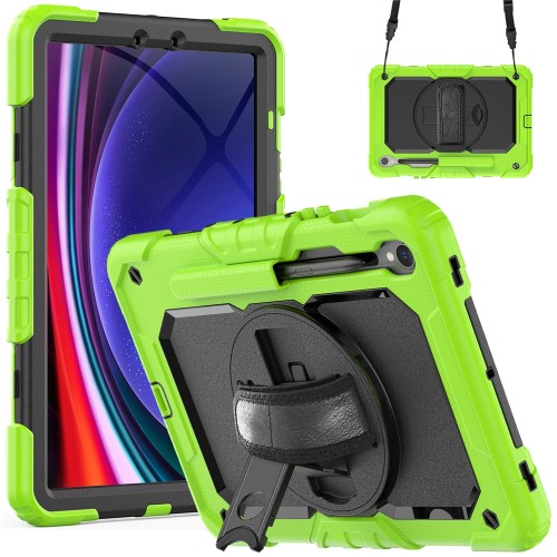 Pancerne Etui z Osłoną Ekranu do Samsung Galaxy Tab S10 Lite / S10 FE zielone