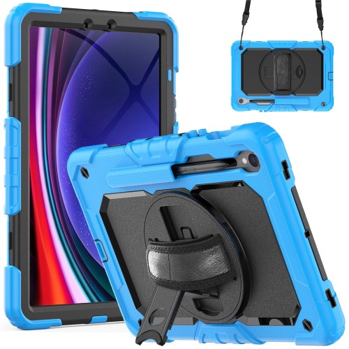 Pancerne Etui z Osłoną Ekranu do Samsung Galaxy Tab S10 Lite / S10 FE niebieskie