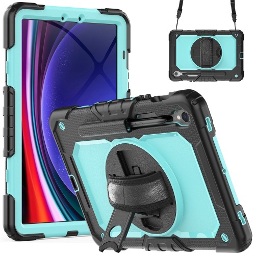 Pancerne Etui z Osłoną Ekranu do Samsung Galaxy Tab S10 Lite / S10 FE miętowe