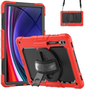Pancerne Etui z Osłoną Ekranu do Samsung Galaxy Tab S10 Ultra czerwone