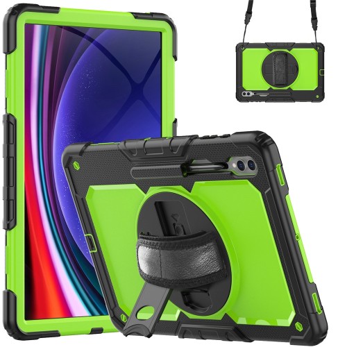 Pancerne Etui z Osłoną Ekranu do Samsung Galaxy Tab S10 Ultra zielone