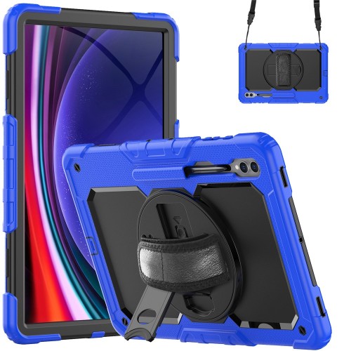Pancerne Etui z Osłoną Ekranu do Samsung Galaxy Tab S10 Ultra granatowe