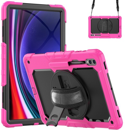 Pancerne Etui z Osłoną Ekranu do Samsung Galaxy Tab S10 Ultra różowe