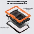Pancerne Etui z Osłoną Ekranu do Samsung Galaxy Tab S11 Ultra pomarańczowe
