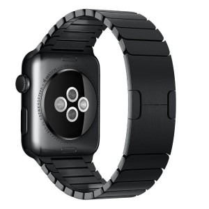 Stalowa Bransoleta Panelowa do Apple Watch 38mm/40mm/41mm - czarna