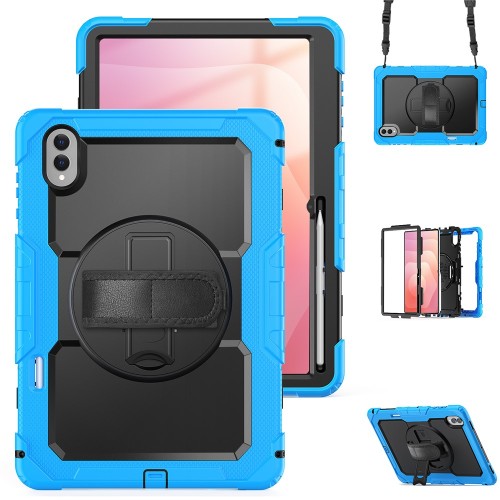 Pancerne Etui z Osłoną Ekranu do Samsung Galaxy Tab S11 Ultra niebieskie