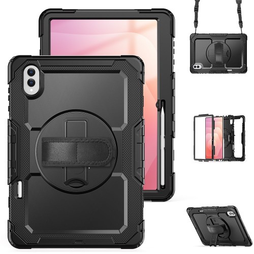 Pancerne Etui z Osłoną Ekranu do Samsung Galaxy Tab S11 Ultra czarne