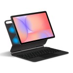 Czarne Magnetyczne etui z klawiaturą z touchpad do Samsung Galaxy Tab S10 Lite / Tab S10 FE