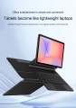 Czarne Magnetyczne etui z klawiaturą z touchpad do Samsung Galaxy Tab S10 Lite / Tab S10 FE