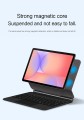Czarne Magnetyczne etui z klawiaturą z touchpad do Samsung Galaxy Tab S10 Lite / Tab S10 FE