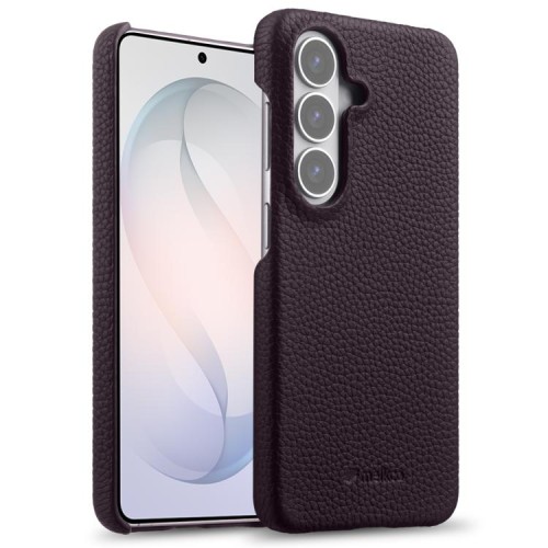 MELKCO Skórzane Plecki Etui do Samsung Galaxy S26 fioletowe