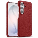 MELKCO Skórzane Plecki Etui do Samsung Galaxy S26 czerwone