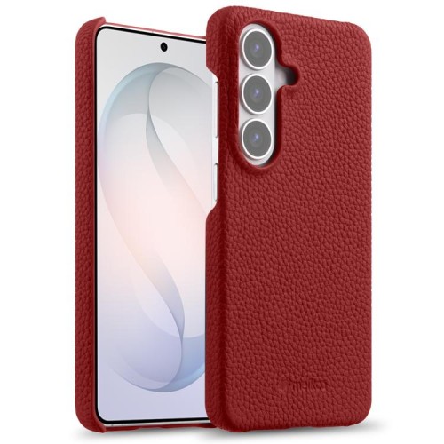 MELKCO Skórzane Plecki Etui do Samsung Galaxy S26 czerwone