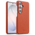 MELKCO Skórzane Plecki Etui do Samsung Galaxy S26+ pomarańczowe