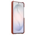 MELKCO Skórzane Plecki Etui do Samsung Galaxy S26+ pomarańczowe