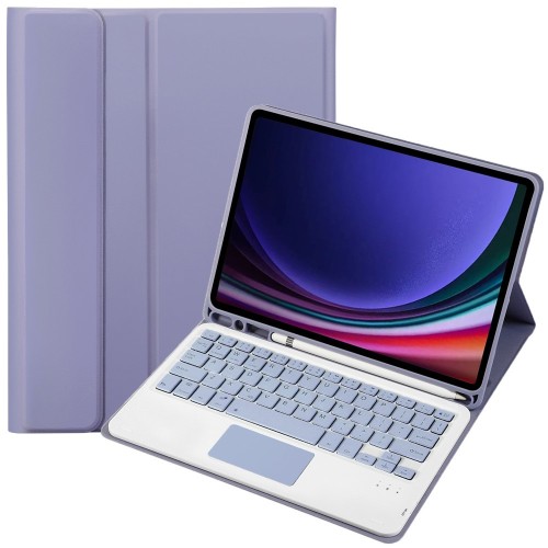 Fioletowy Pokrowiec Etui Klawiatura z TouchPad do Samsung Galaxy Tab S10 Lite / Tab S10 FE