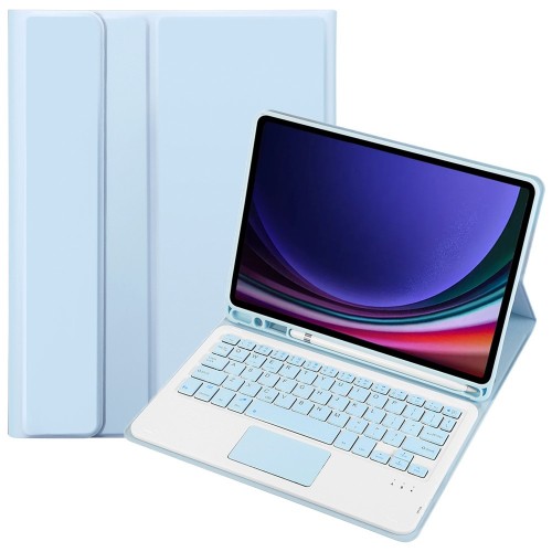 Niebieski Pokrowiec Etui Klawiatura z TouchPad do Samsung Galaxy Tab S10 Lite / Tab S10 FE