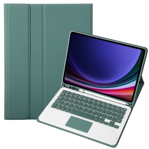 Zielony Pokrowiec Etui Klawiatura z TouchPad do Samsung Galaxy Tab S10 Lite / Tab S10 FE