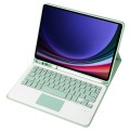 Zielony Pokrowiec Etui Klawiatura z TouchPad do Samsung Galaxy Tab S10 Lite / Tab S10 FE