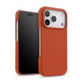 Skórzane Etui Melkco do iPhone 17 Pro Max MagSafe pomarańczowe
