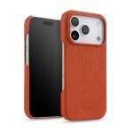 Skórzane Etui Melkco do iPhone 17 Pro Max MagSafe pomarańczowe