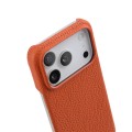 Skórzane Etui Melkco do iPhone 17 Pro Max MagSafe pomarańczowe